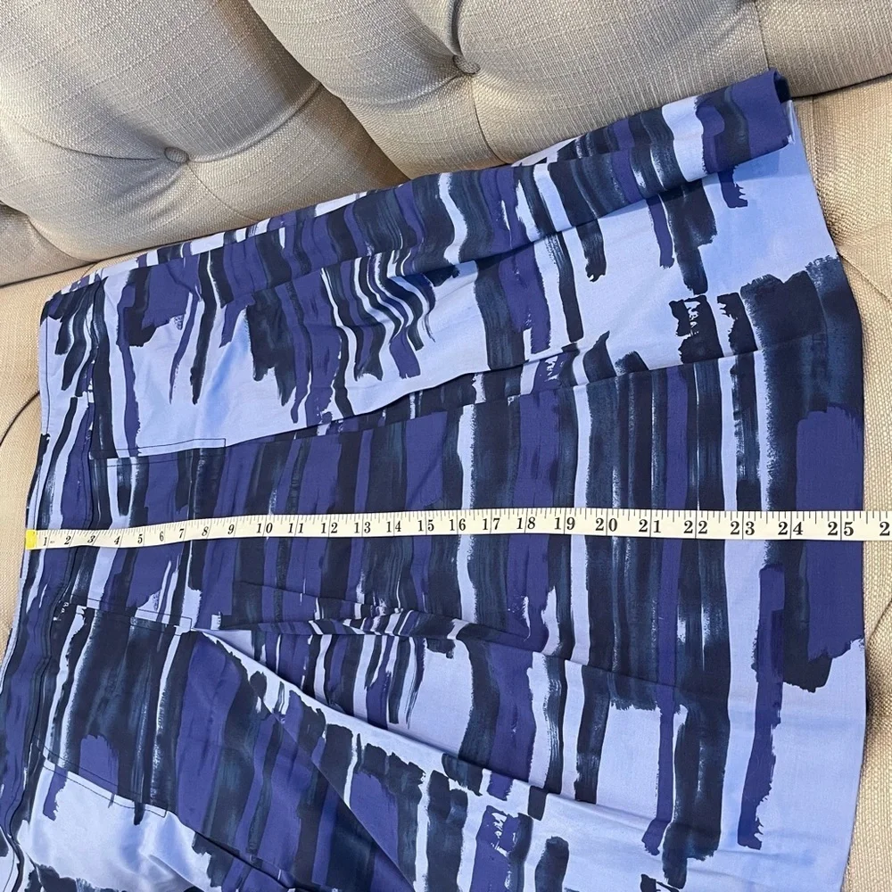 Lane Bryant Pleated Skirt Women's Plus Size 20 Blue Purple Back Zip Lined NWT